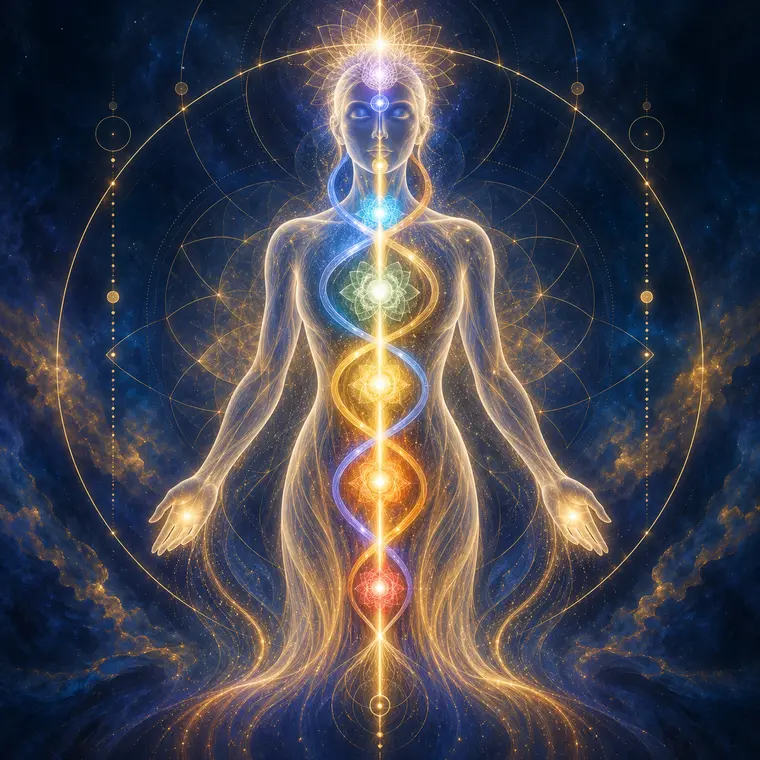 Luminous energy centers and intertwined channels around a central axis